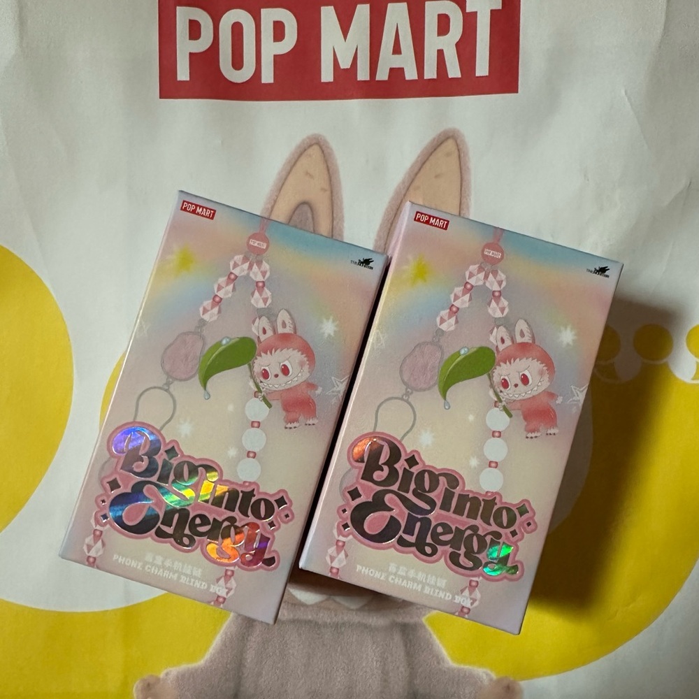 Big Into Energy, Labubu unopened blind box Phone charm Kawaii Style